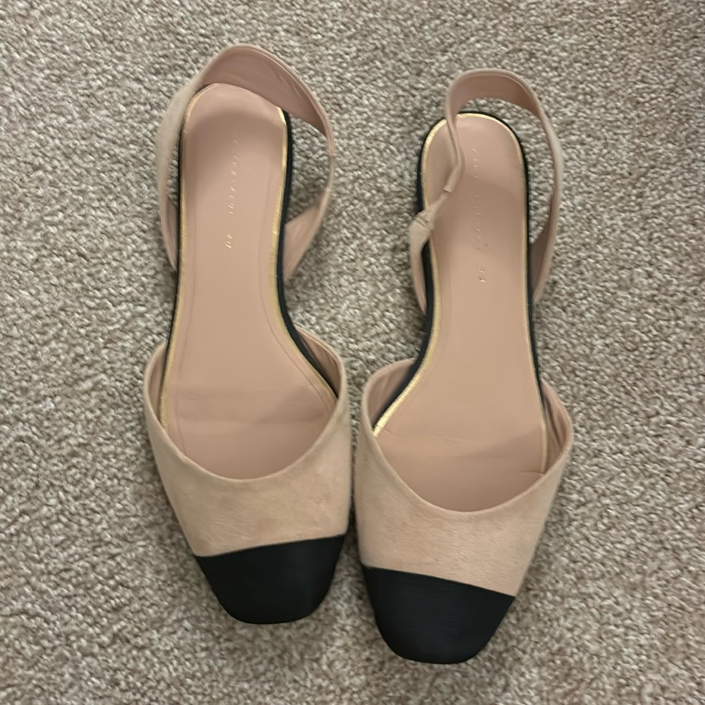 Zara Trafalgar sling back cap toe flats